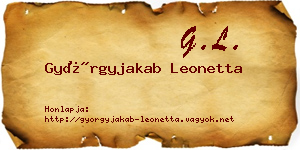 Györgyjakab Leonetta névjegykártya
